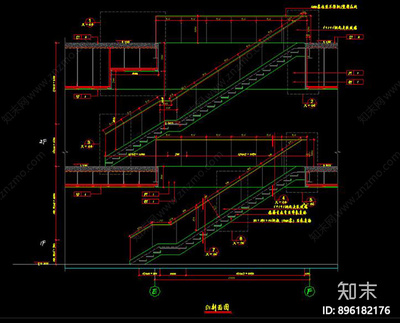 钢结构楼梯CAD图纸施工图下载